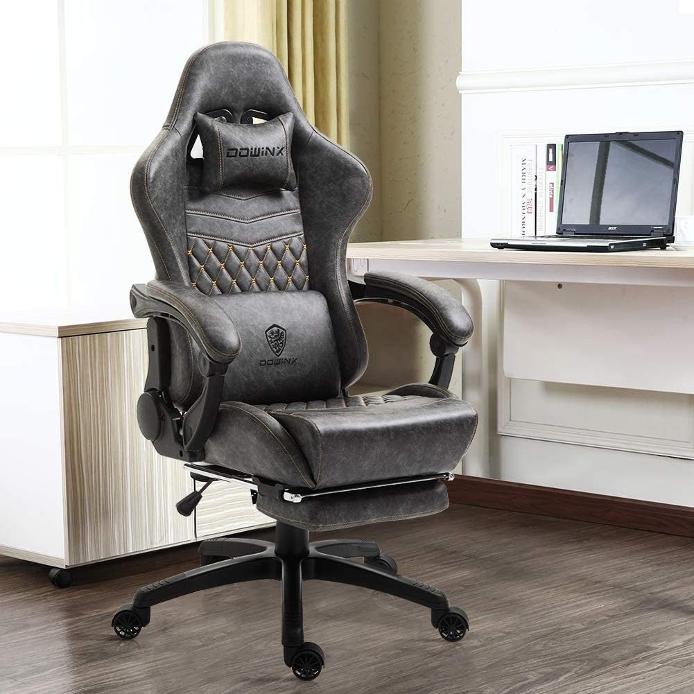 luxury leather office chair comfortable swivel furniture desk reclining padded