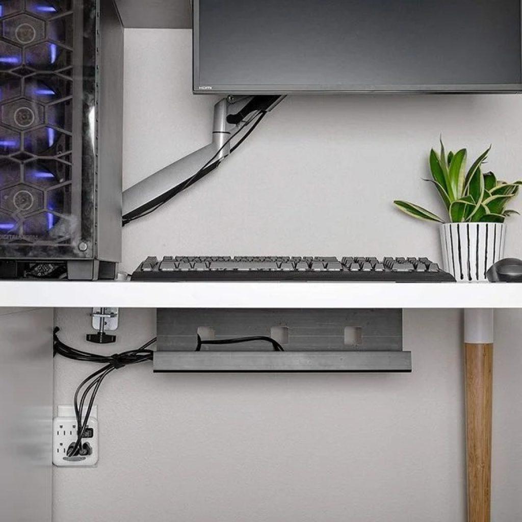 best way to organize cords under desk