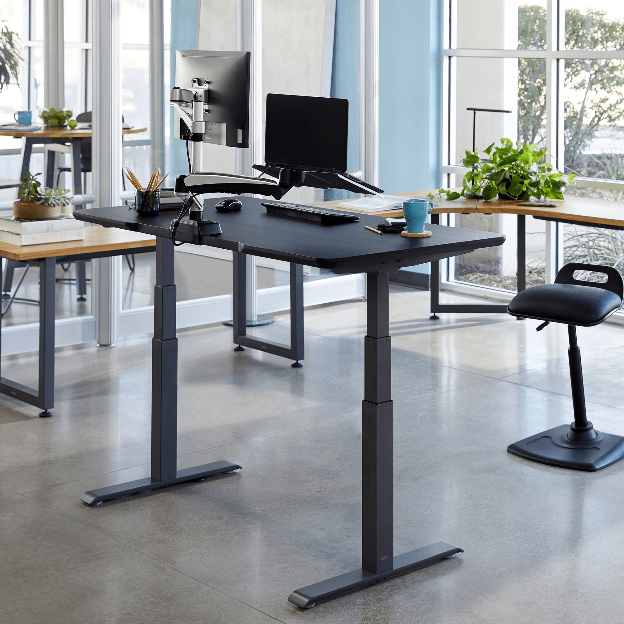 using a standing desk