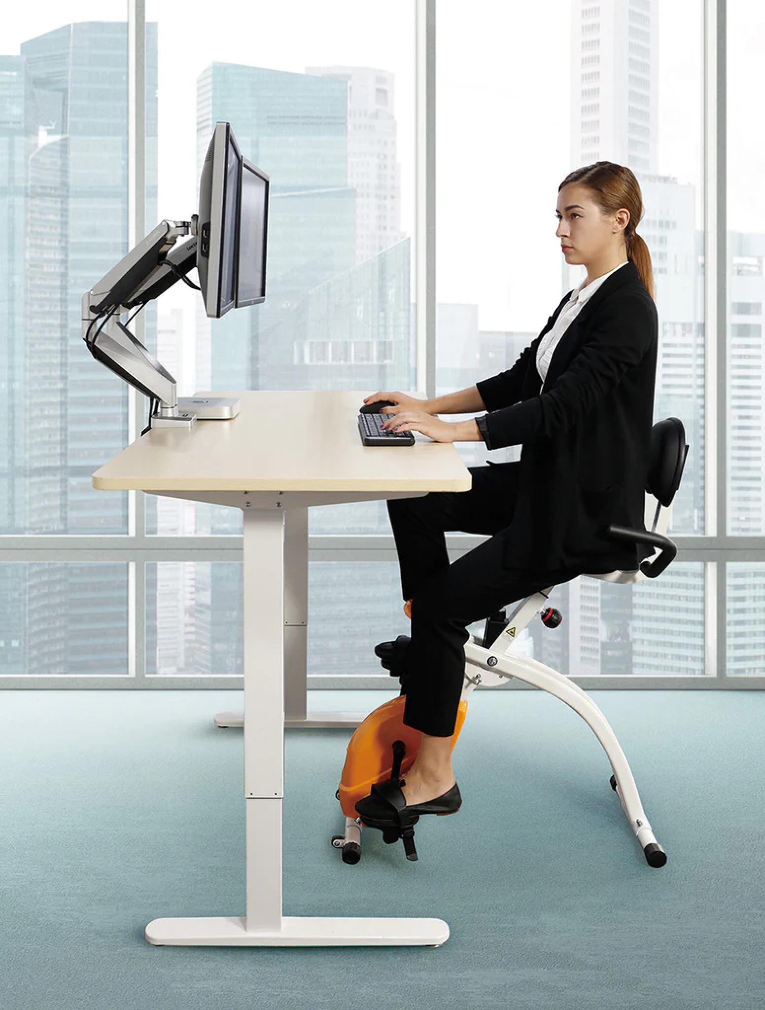 work from home bike desk