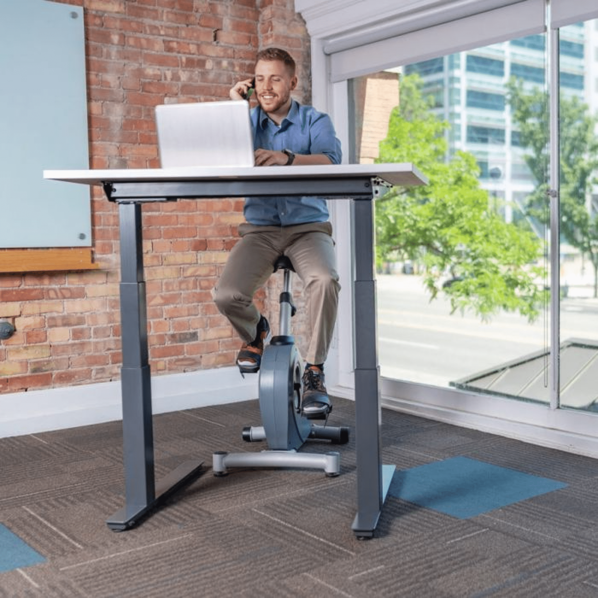 work from home bike desk